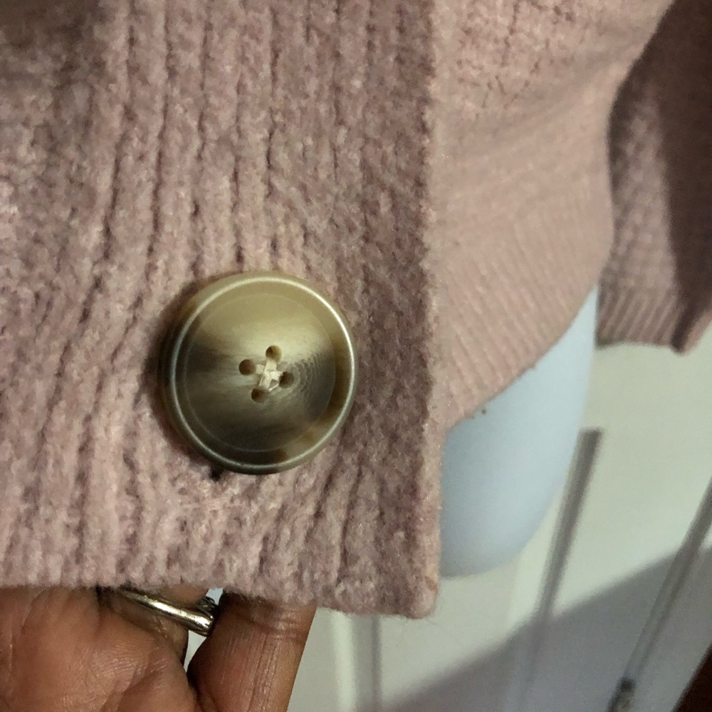 Universal Thread Cozy Knit Button-Up Sweater Rose… - image 3